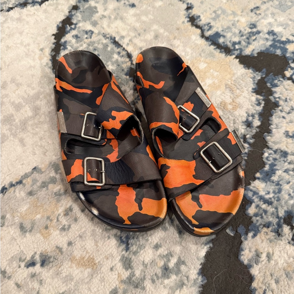 Givenchy Orange and Black Sandals